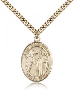 St. Columbanus Medal, Gold Filled, Large [BL1541]