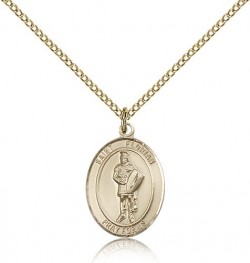 St. Florian Medal, Gold Filled, Medium [BL1793]