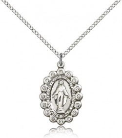 Miraculous Medal, Sterling Silver [BL5297]