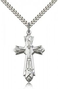 Mosaic Cross Pendant, Sterling Silver [BL6722]