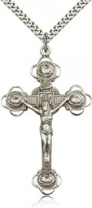 Crucifix Pendant, Sterling Silver [BL4738]