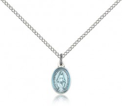 Miraculous Medal, Sterling Silver [BL4808]