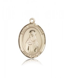 St. Hildegard Von Bingen Medal, 14 Karat Gold, Large [BL2052]