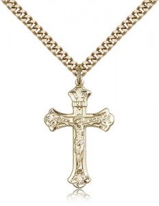 Crucifix Pendant, Gold Filled [BL4652]