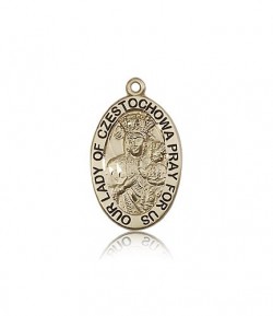 Our Lady of Czestochowa Medal, 14 Karat Gold [BL6857]
