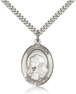 St. Bruno Medal, Sterling Silver, Large [BL0990]