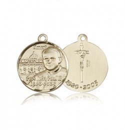 Pope John Paul II Vatican Medal, 14 Karat Gold [BL5110]