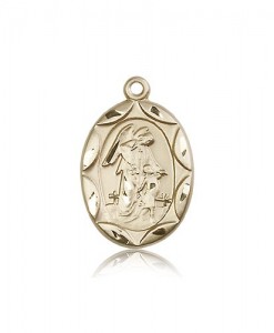 Guardian Angel Medal, 14 Karat Gold [BL4860]