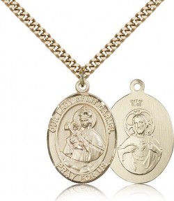Our Lady of Mount Carmel Medal, Gold Filled, Large [BL0393]