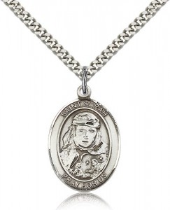 St. Sarah Medal, Sterling Silver, Large [BL3336]