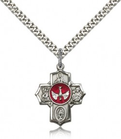 5 Way Cross Pendant, Sterling Silver [BL5341]