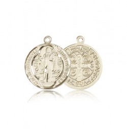 St. Benedict Medal, 14 Karat Gold [BL4038]