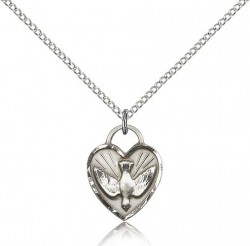 Confirmation Heart Medal, Sterling Silver [BL5574]