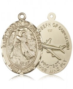 St. Joseph of Cupertino Medal, 14 Karat Gold [BL6788]
