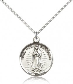 Our Lady of Guadalupe Medal, Sterling Silver [BL5334]