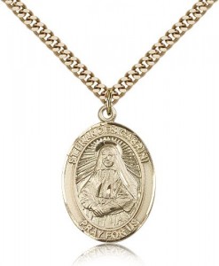 St. Frances Cabrini Medal, Gold Filled, Large [BL1801]