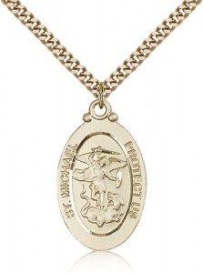 St. Michael the Archangel Medal, Gold Filled [BL5933]