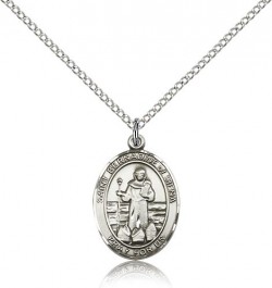 St. Bernadine of Sienna Medal, Sterling Silver, Medium [BL0904]