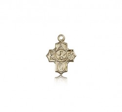 5 Way Cross Pendant, 14 Karat Gold [BL5513]