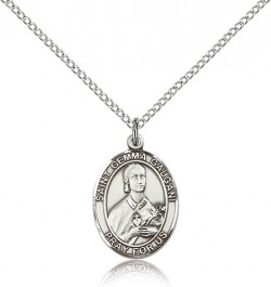 St. Gemma Galgani Medal, Sterling Silver, Medium [BL1868]