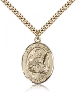 St. Raymond Nonnatus Medal, Gold Filled, Large [BL3171]