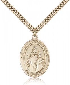 Our Lady of Consolation Medal, Gold Filled, Large [BL0276]