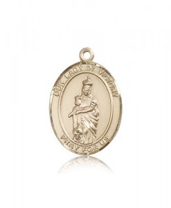 Our Lady of Victory Medal, 14 Karat Gold, Large [BL0471]