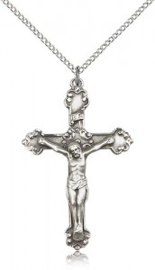 Crucifix Pendant, Sterling Silver [BL4744]