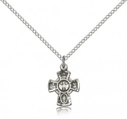 5 Way Cross Pendant, Sterling Silver [BL5501]