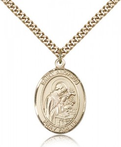 St. Aloysius Gonzaga Medal, Gold Filled, Large [BL0657]