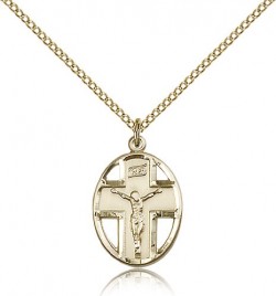 Crucifix Pendant, Gold Filled [BL4990]