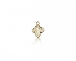 4 Way Cross Pendant, 14 Karat Gold [BL4276]