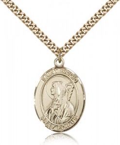 St. Brigid of Ireland Medal, Gold Filled, Large [BL0978]