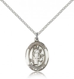 St. Hubert of Liege Medal, Sterling Silver, Medium [BL2077]