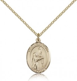 St. Bernadette Medal, Gold Filled, Medium [BL0892]