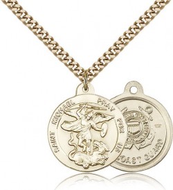 St. Michael Coast Guard Medal, Gold Filled [BL4448]