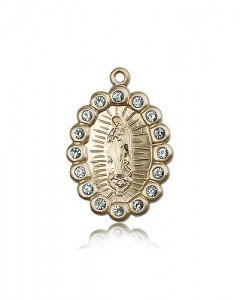 Our Lady of Guadalupe Medal, 14 Karat Gold [BL5299]