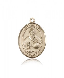 St. Albert the Great Medal, 14 Karat Gold, Large [BL0618]