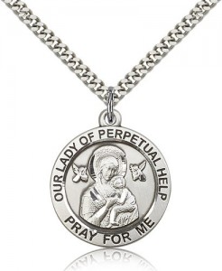 Our Lady of Perpetual Help Medal, Sterling Silver [BL5739]