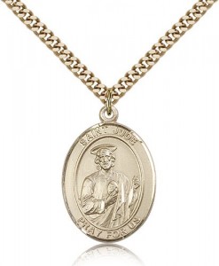 St. Jude Thaddeus Medal, Gold Filled, Large [BL2469]