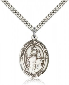 Our Lady of Consolation Medal, Sterling Silver, Large [BL0279]