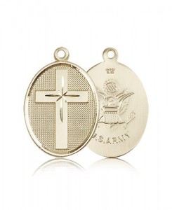 Army Cross Medal, 14 Karat Gold [BL4834]