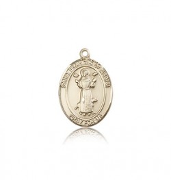 St. Francis of Assisi Medal, 14 Karat Gold, Medium [BL1826]