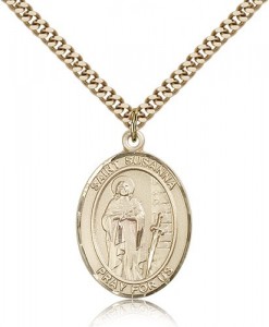 St. Susanna Medal, Gold Filled, Large [BL3718]