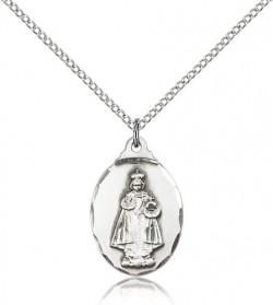 Infant of Prague Medal, Sterling Silver [BL4508]