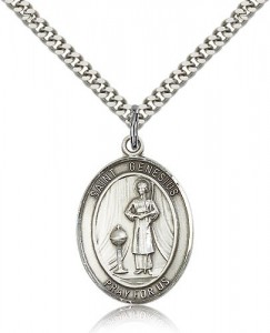 St. Genesius of Rome Medal, Sterling Silver, Large [BL1876]