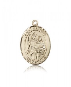 St. Raphael the Archangel Medal, 14 Karat Gold, Large [BL3159]