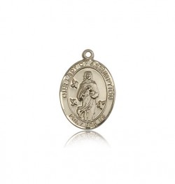 Our Lady of Assumption Medal, 14 Karat Gold, Medium [BL0265]