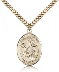 St. Kevin Medal, Gold Filled, Large [BL2550]