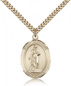 St. Barbara Medal, Gold Filled, Large [BL0828]